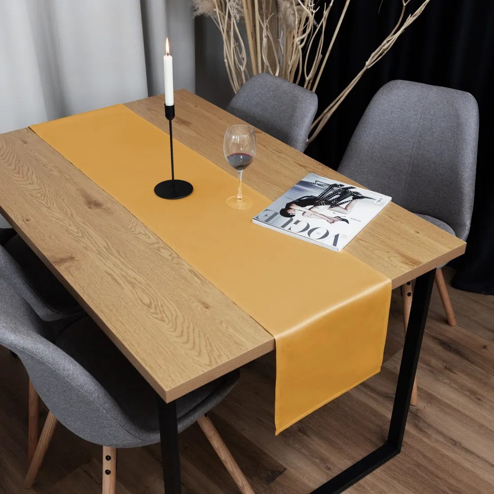 Biante Saténový behúň na stôl polyesterový Satén LUX-029 Zlatý 20x140 cm