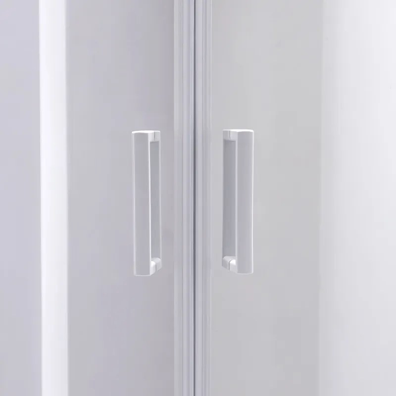 BPS-koupelny Štvrťkruhový sprchový kút HYD-RK94C 100x100 cm biela/transparent + vanička HYD-RSV-ST01C biela