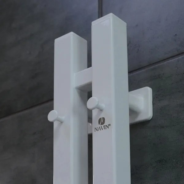 Elektrický sušiak na uteráky s termostatom SILOUETTE 200W/230V 150,6 cm IP44 biely pravý