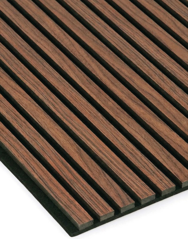 Drevený akustický panel, 2400 x 600 mm, B2BP010, balenie 5 ks, zlatý teak