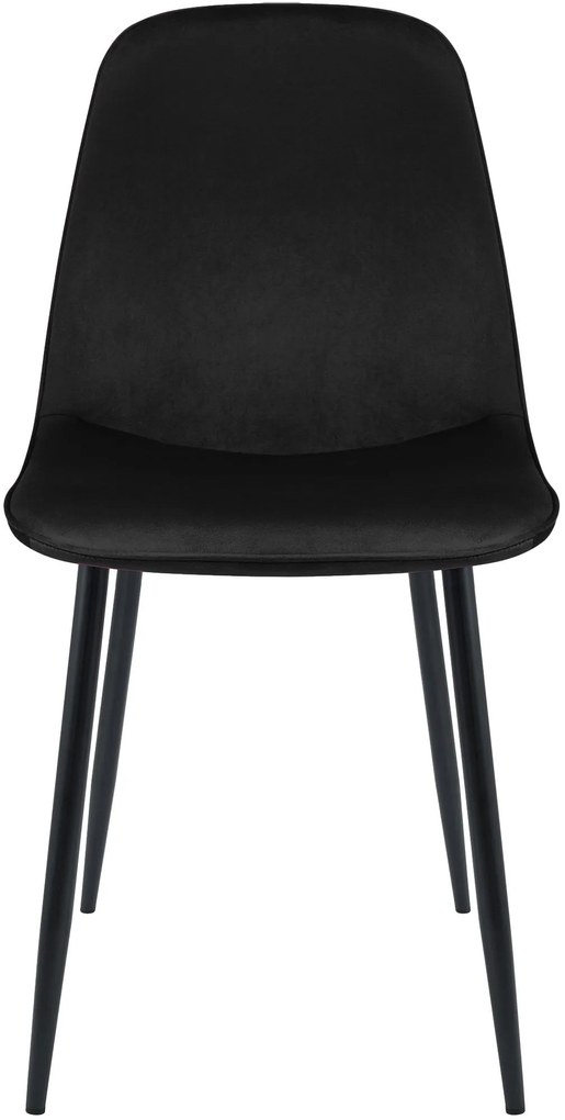 Sada 4 ks jedálenskej stoličky Maryam zamat - čierna