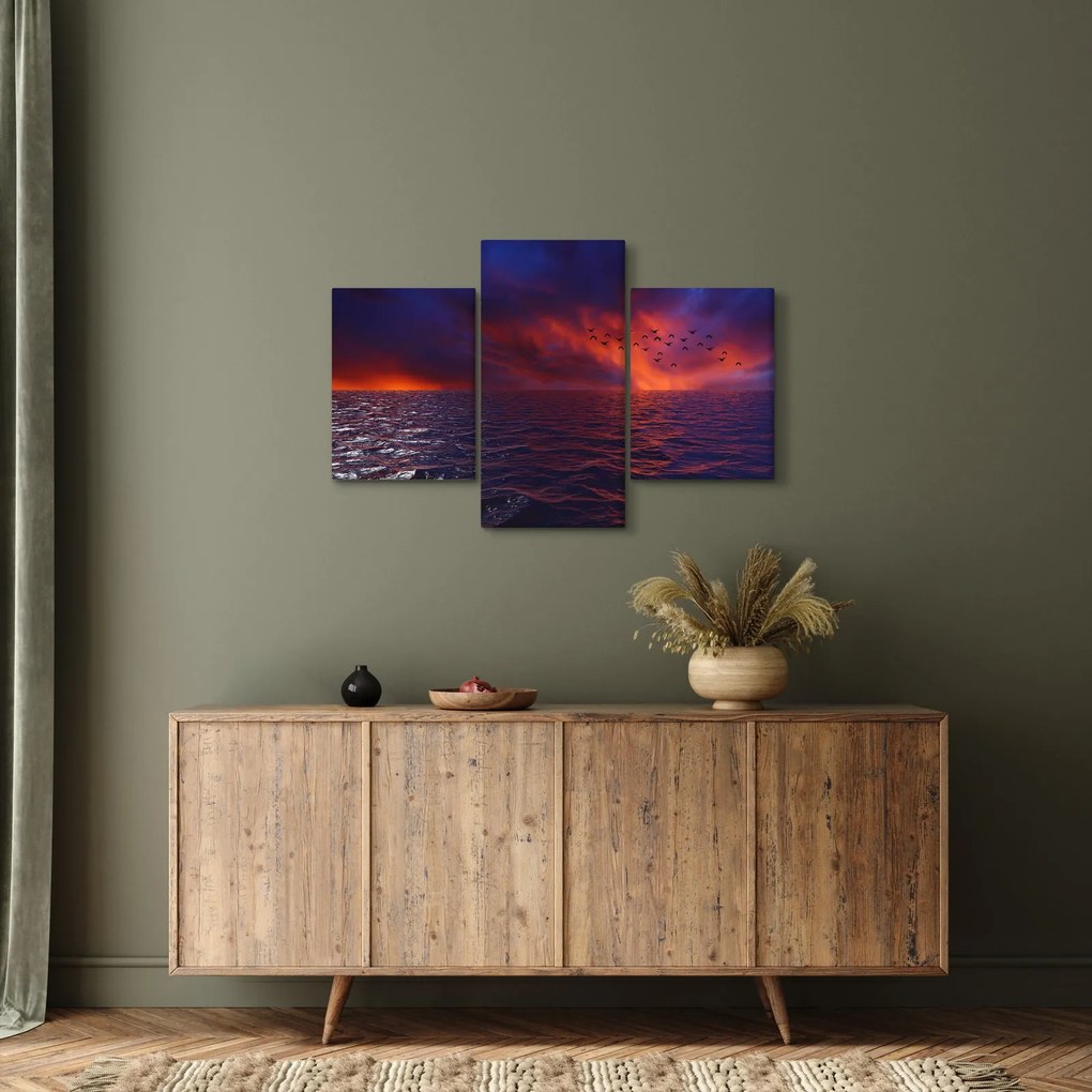 Obraz mora s vtákmi (90x60 cm)