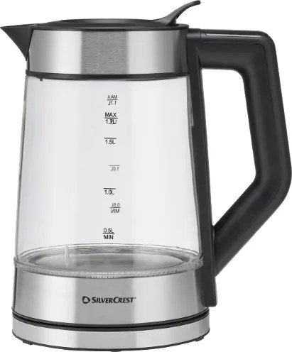 Silvercrest®  Sklenená rýchlovarná kanvica s digitálnym displejom Premium  (100395446)