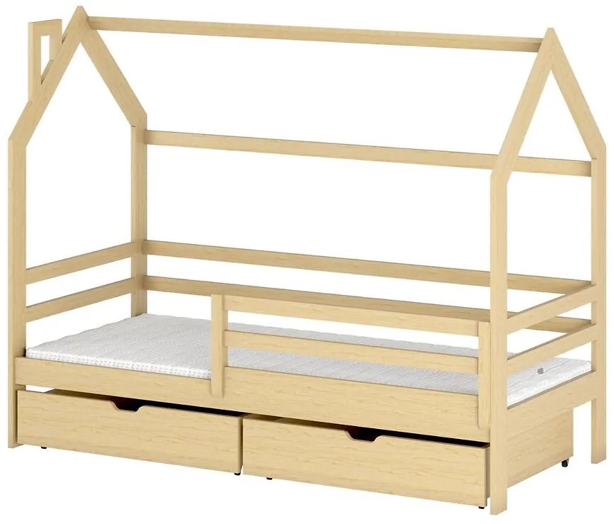 Posteľ Domček  Lila 80x160 borovica
