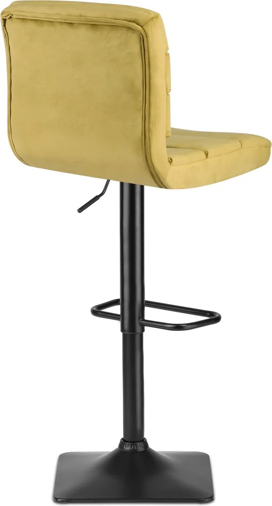 Barová stolička s operadlom SOFOTEL Drava - žltá