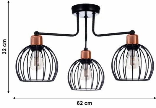 Prisadený luster CELTA 3xE27/40W/230V