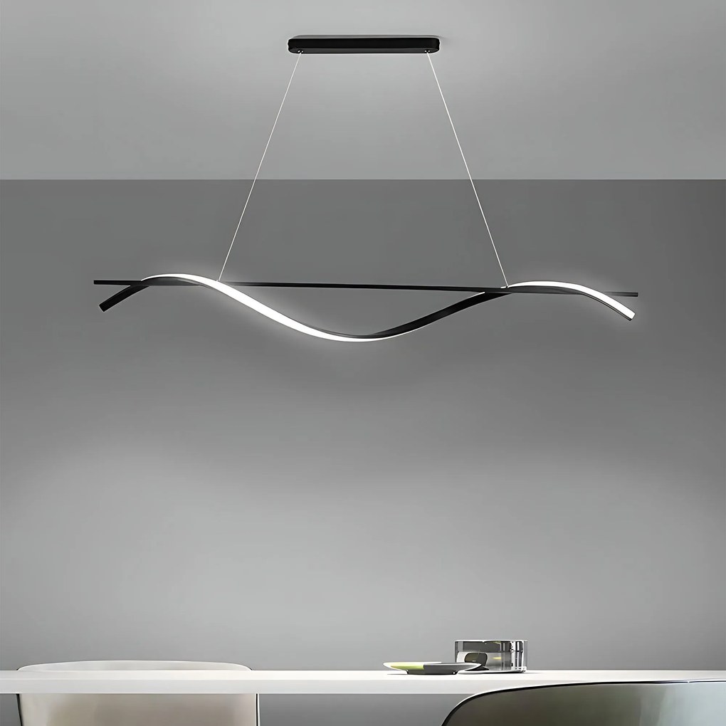 Toolight Toolight, LED závesná lampa 120cm, 27W, 3000K, LHJ019-CP, čierna, OSW-50004