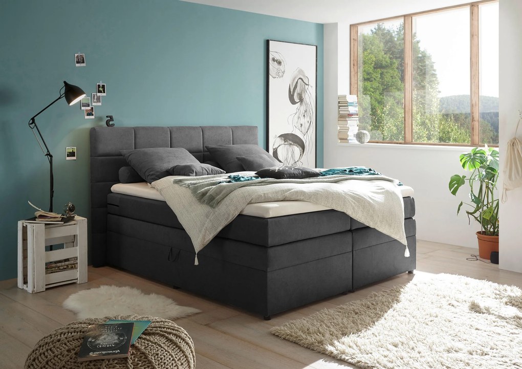 XXXLutz BOXSPRINGOVÁ POSTEĽ, 180/200 cm, bahenná hnedá MID.YOU - Online Only spálne - 002220032511