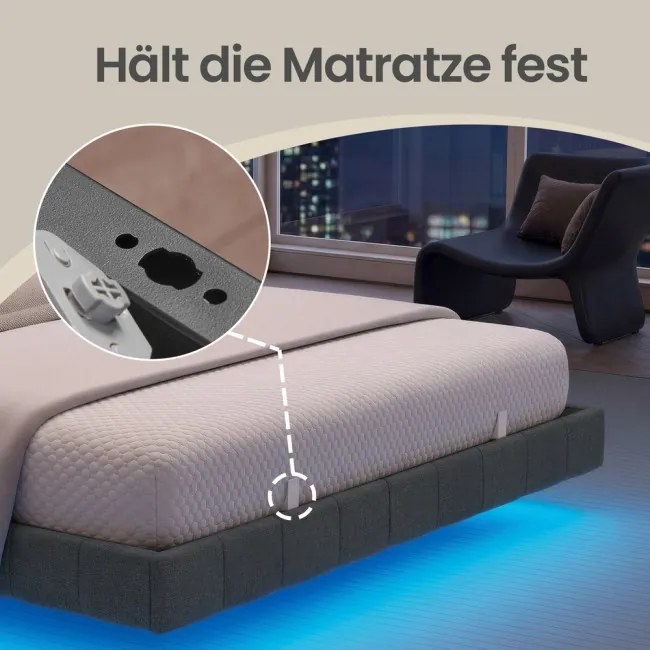 Manželská posteľ s LED podsvietením 140x200cm RMBB35164G101