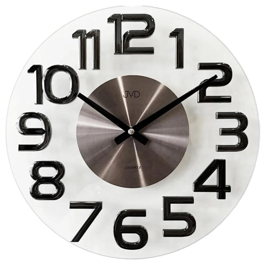 Sklenené, dizajnové hodiny JVD HT098.2