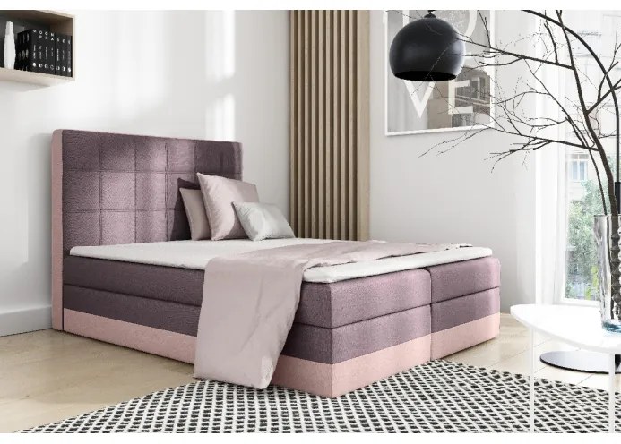 Dvojlôžko s matracom a roštom Sandy fialové 180 + topper zdarma