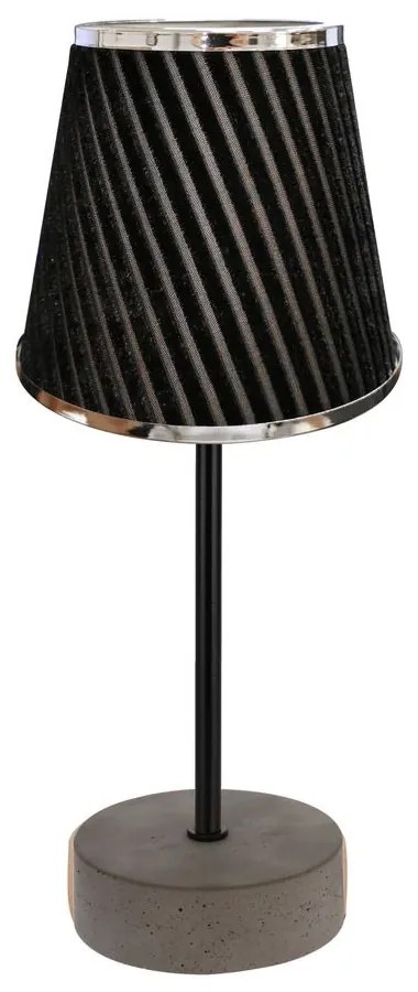 Mila Stolová lampa 1xE14 Max. 25W betónová Sivá/čierna/PVC/čierna-chróm