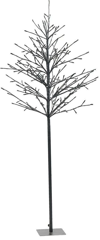 Vonkajšia LED dekorácia stromček 150 cm čierna IKOLA Beliani