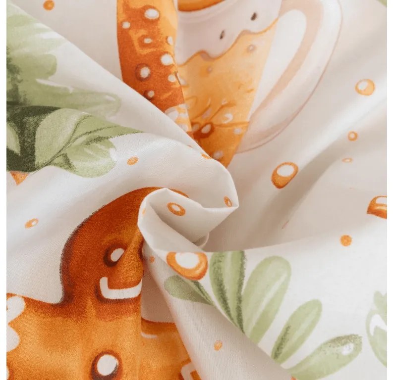 Obliečky z mikrovlákna WINTER GINGERMAN biele Rozmer obliečky: 70 x 90 cm | 140 x 200 cm