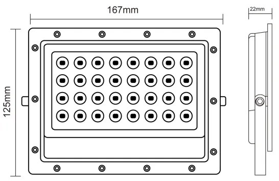 LED Vonkajší reflektor LED/50W/230V 5000K IP65 šedá