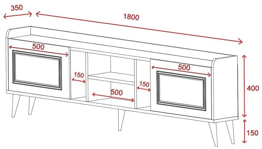 Obývacia stena Naleta 2 (orech) . Akcia -19%. Vlastná spoľahlivá doprava až k Vám domov. 1095675