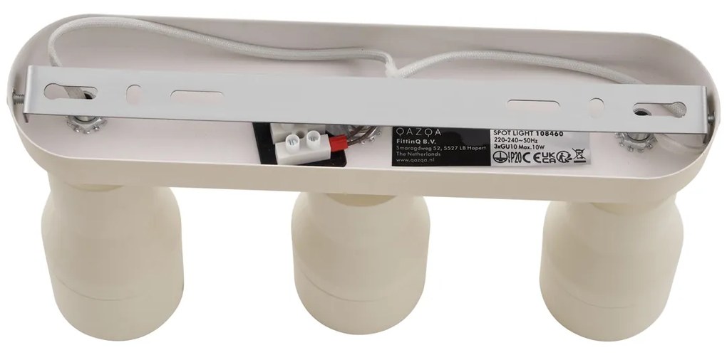 Zaoblené stropné bodové svetlo béžové GU10 50 mm 3-svetlo - Stanley