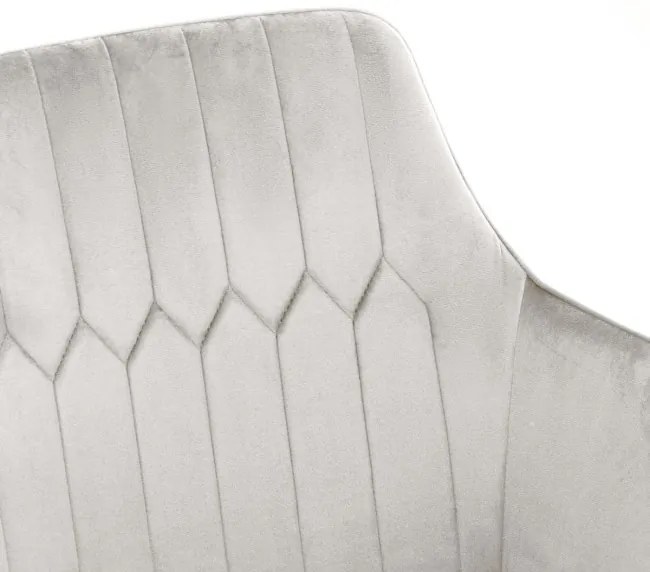 Jedálenská stolička ETIENNE zamatová svetlosivá ALL 847337