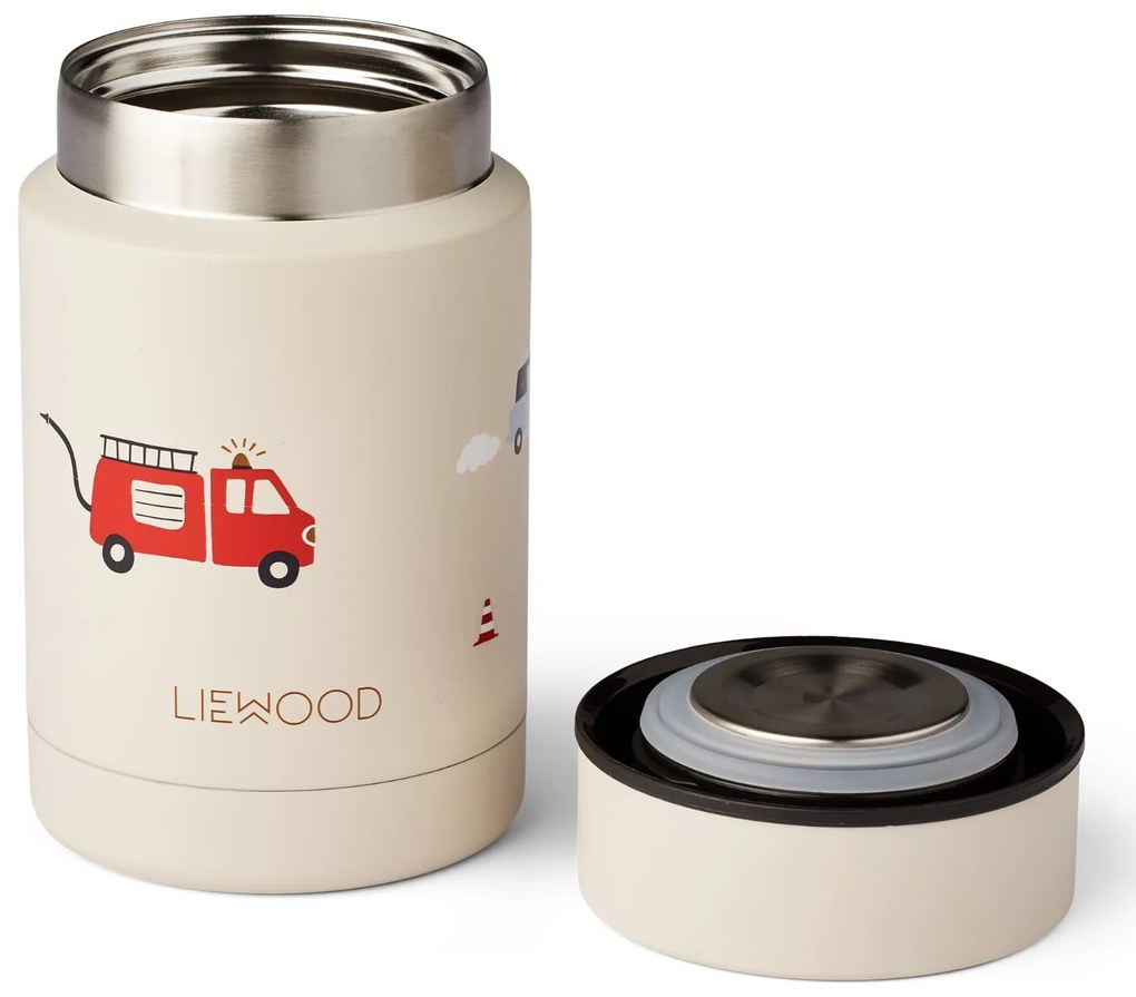 LIEWOOD Detská termoska Nadja Emergency Vehicle/Sandy Food Jar