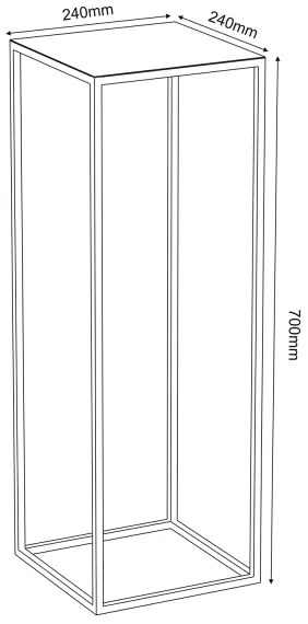 Stojan na kvety 70x24 cm čierna