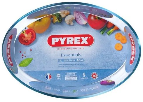 Pyrex Sklenená zapekacia misa oválna 2,2 l, 30 x 21 x 6 cm