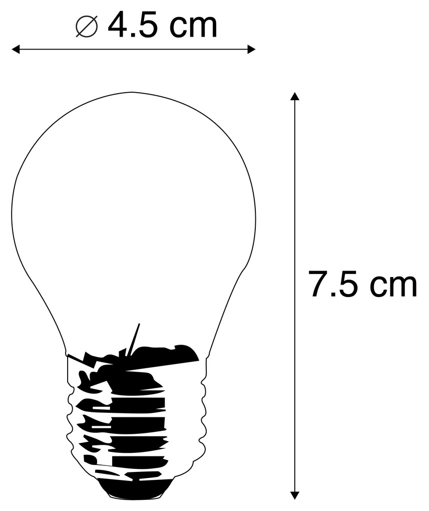 Sada 5 E27 3-stupňové stmievateľné LED žiarovky P45 5W 700 lm 2700K