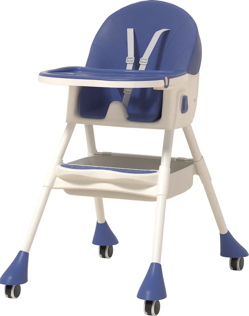 Stolička na kŕmenie KDK03 4v1 modrá + košík a kolieska ZDARMA