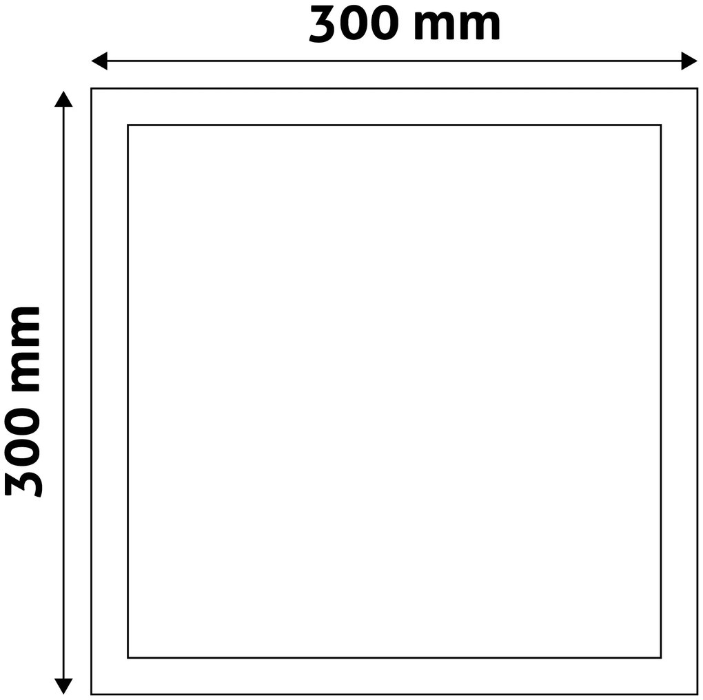 AVIDE Prisadený stropný LED panel, 24W, denná biela, 30x30cm, štvorec, biely