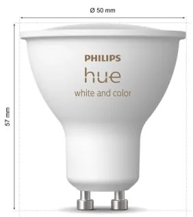 SADA 2x LED RGBW Stmievateľná žiarovka Philips Hue WACA GU10/4,2W/230V 2000-6500K