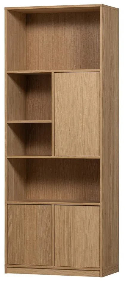 Modulárna knižnica v dekore duba v prírodnej farbe 157x199 cm Modulair – vtwonen