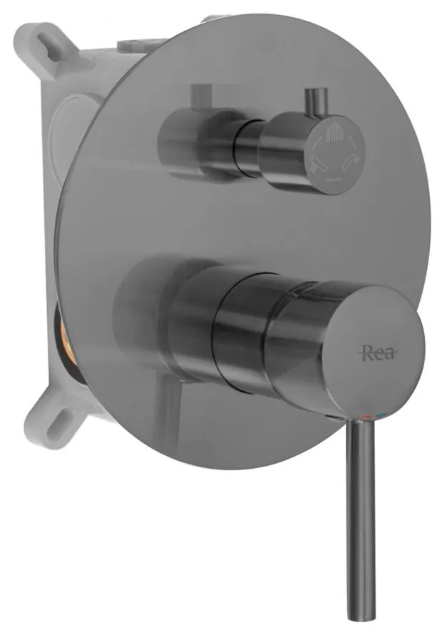 Rea Lungo, podomietkový vaňovo-sprchový set + BOX, grafitová, REA-P6380