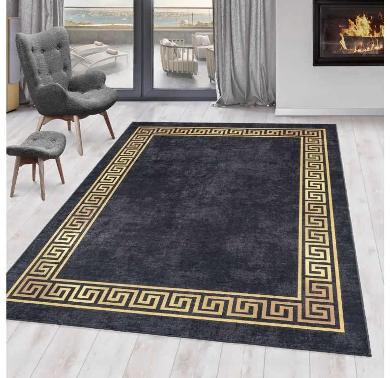 Ayyildiz Kusový koberec FIESTA 4305, Čierna Rozmer koberca: 200 x 290 cm