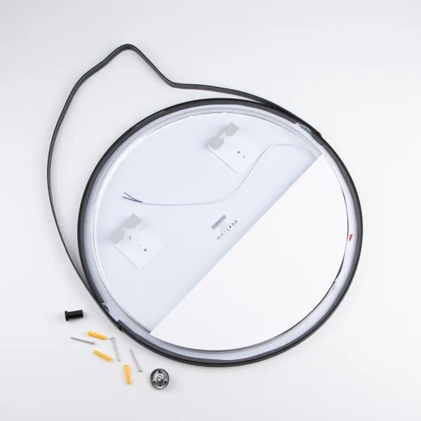 BRILAGI-LED Kúpeľňové zrkadlo VERESE LED/19W/230V 60 cm čierna IP44 CRI 90 stmievateľné + CCT