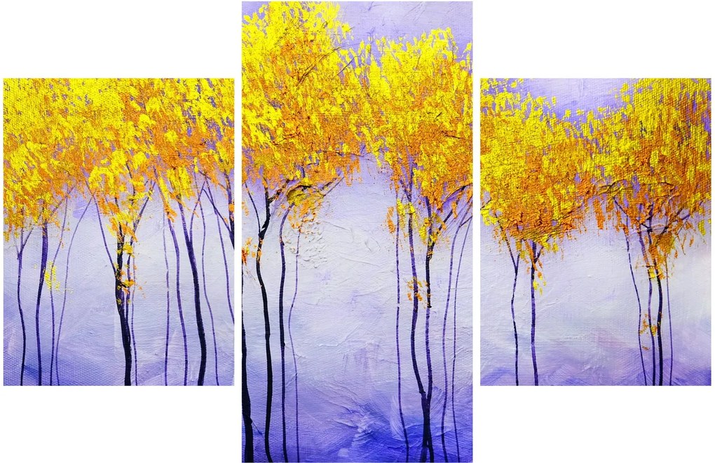 Obraz žltých stromov (90x60 cm)