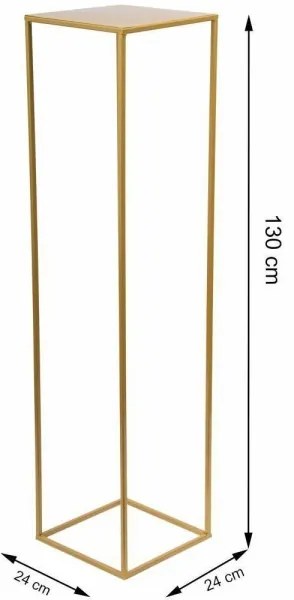 Stojan na kvety 130x24 cm zlatá