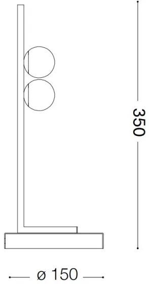 Ideal Lux - LED Stolná lampa PING PONG 2xLED/3W/230V CRI 90 mosadz