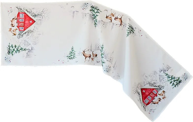 Obrus Červená chalúpka 40 × 140 cm