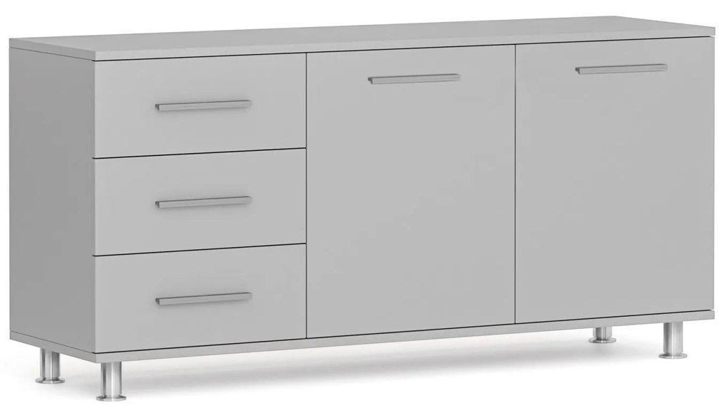 Skrinka k stolu PRIMO, ľavá, sivá