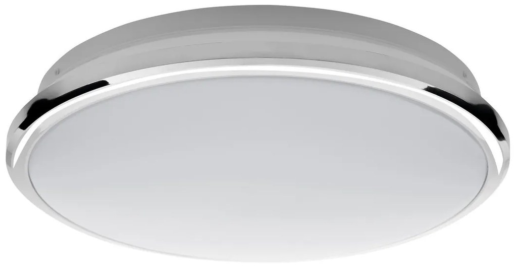 Sapho, SILVER stropné LED svietidlo 10W, 230V, priemer 28cm, studená biela, chróm, AU463