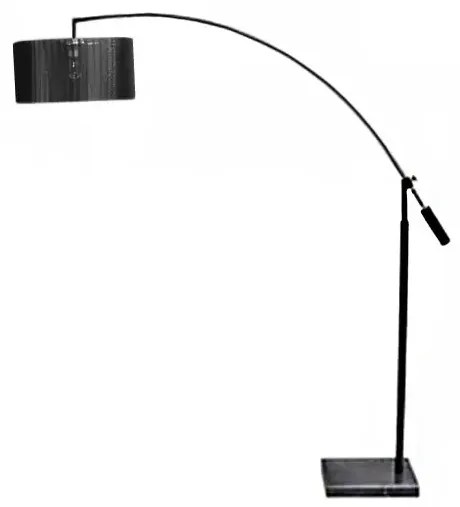 Retro stojaca lampa Bianca chróm/čierne