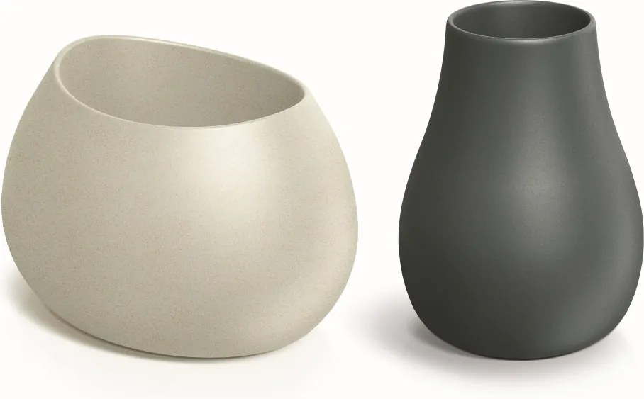 Plastový květináč EVOLIO SLIM 40 cm granitově šedý