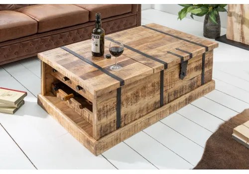 Konferenčný stôl 39814 100x60cm Winebar Drevo Mango - Komfort-nábytok
