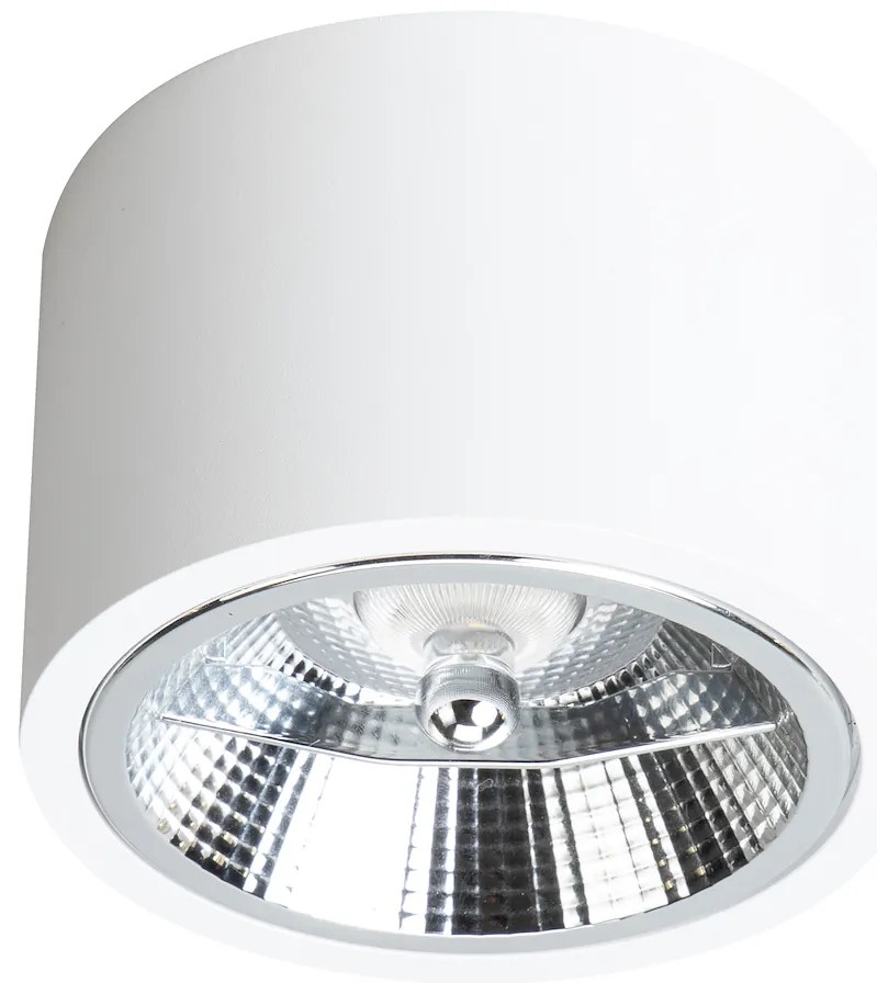 Stropné svietidlo Redondo, 1x biele kovové tienidlo