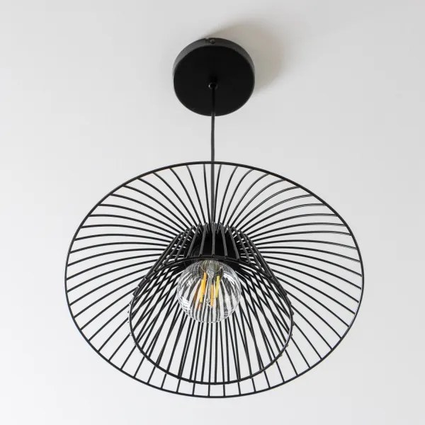 Brilagi - LED luster na lanku CERIA WIRE 1xE27/40W/230V pr. 38 cm čierna