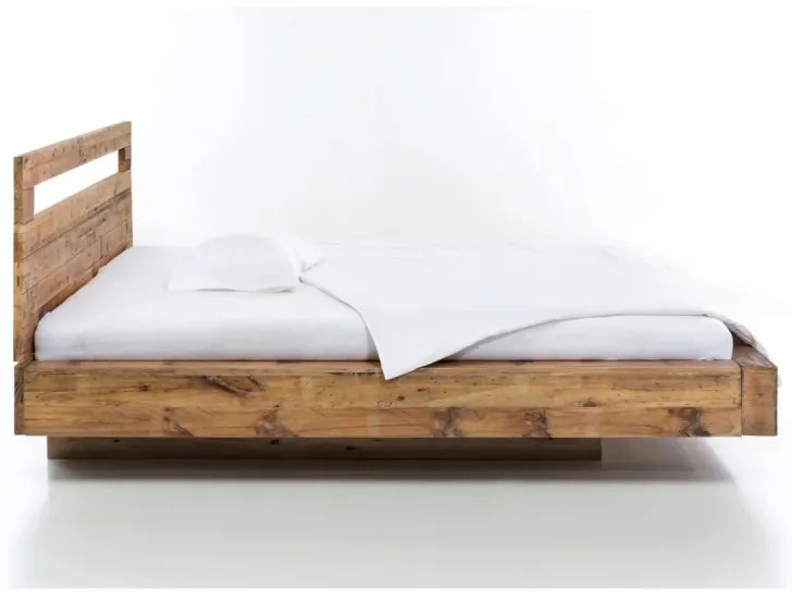 furniture-nabytek.cz - Masívna posteľ Marton z recyklovanej borovice, lakovaná, hnedá – 180x200 cm