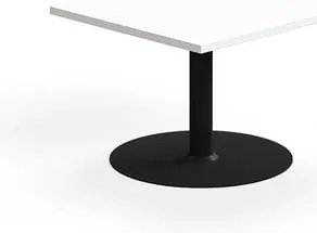 Konferenčný stolík VERTICUS, 700x700x500 mm, biela/čierna