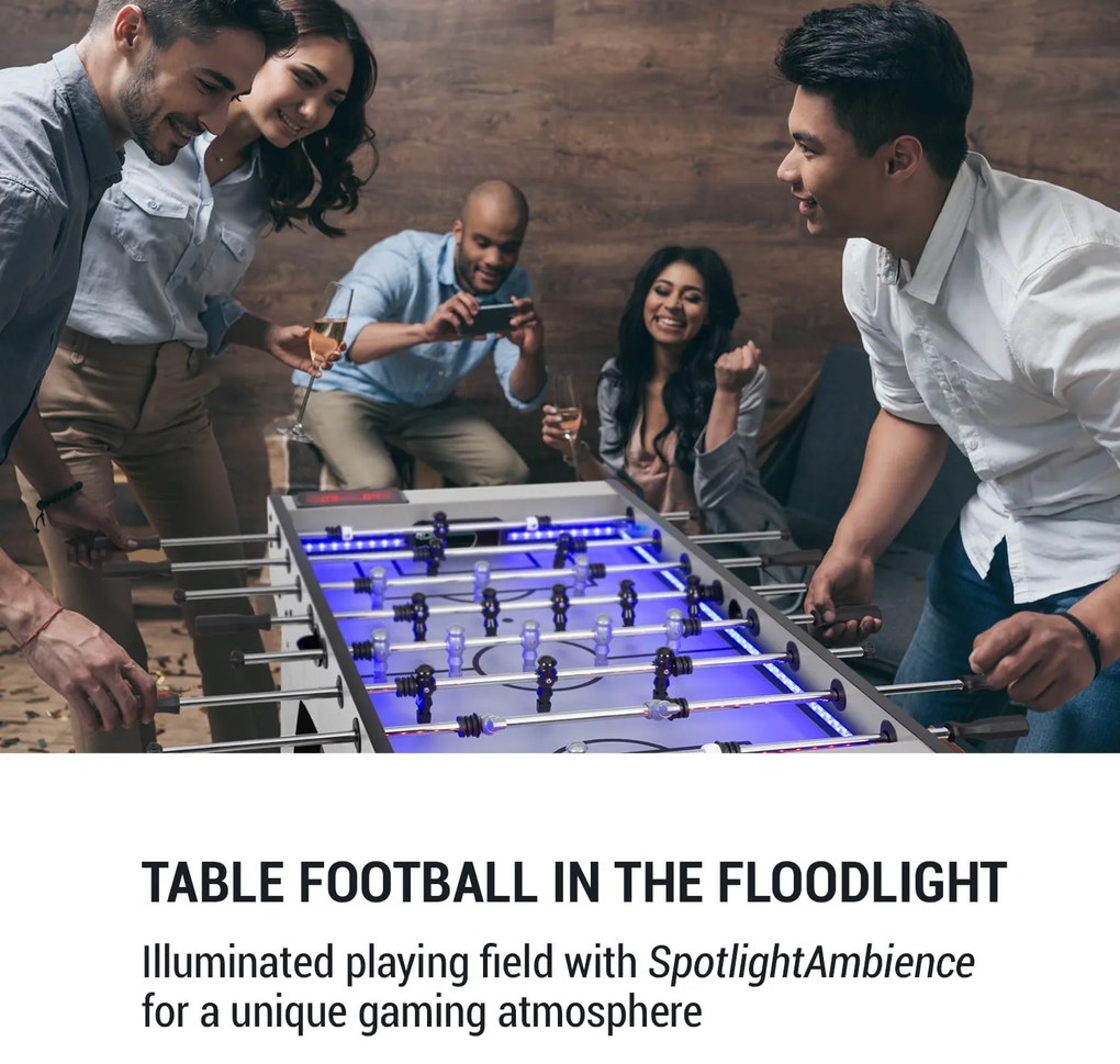 Arrowhead, stolný futbal, 117 × 68, LED osvetlenie, automatické počítanie gólov