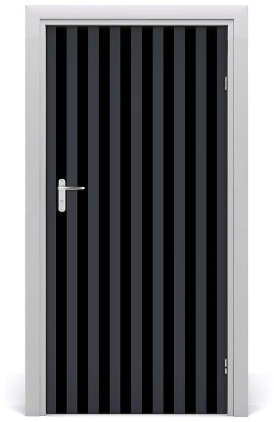 Samolepiace fototapety na dvere Čierno-biele pásky 85x205 cm