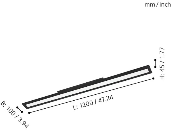 Eglo 31739 - LED Stmievateľné stropné svietidlo SALOBRENA-Z LED/33,5W/230V čierna