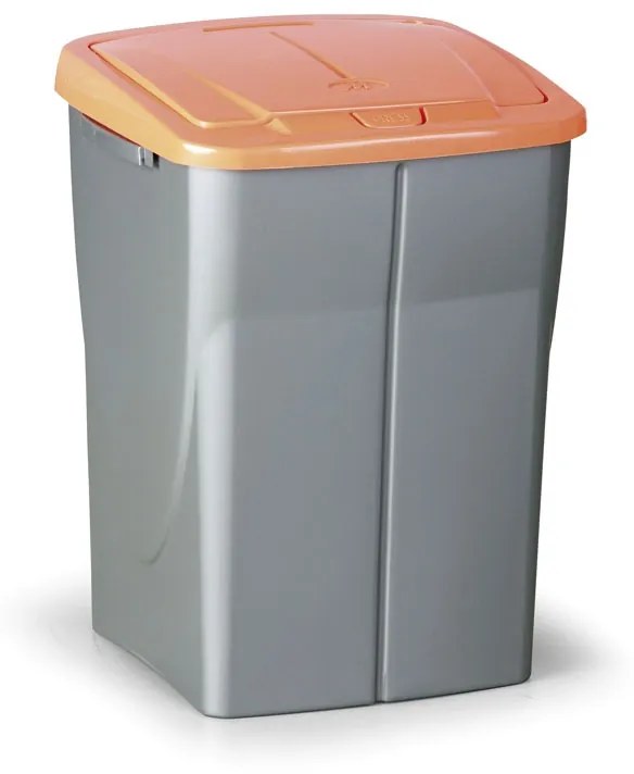 Odpadkový kôš (š x h x v): 37 x 36,5 x 51,5 cm, 45l, veko: oranžové